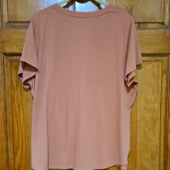 Sonoma Peach Cotton Blend T-Shirt - Picture 2 of 3